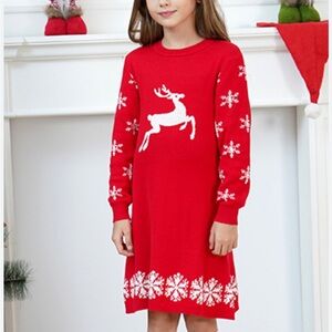 Funnycokid Amazon shop girl’s ugly sweater dress size S 4-5
